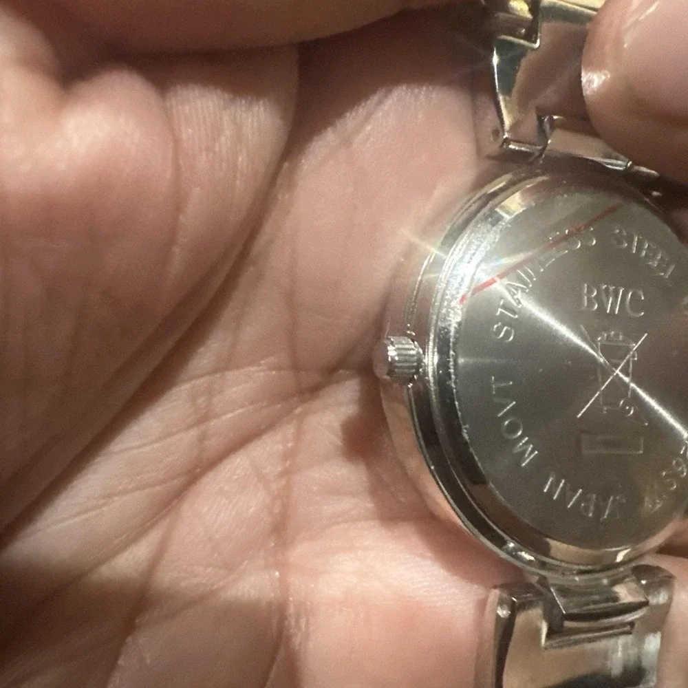 Working Silver Ladies Watch 35mm Inspirational Saying Love Yourself Fit 6in Runs